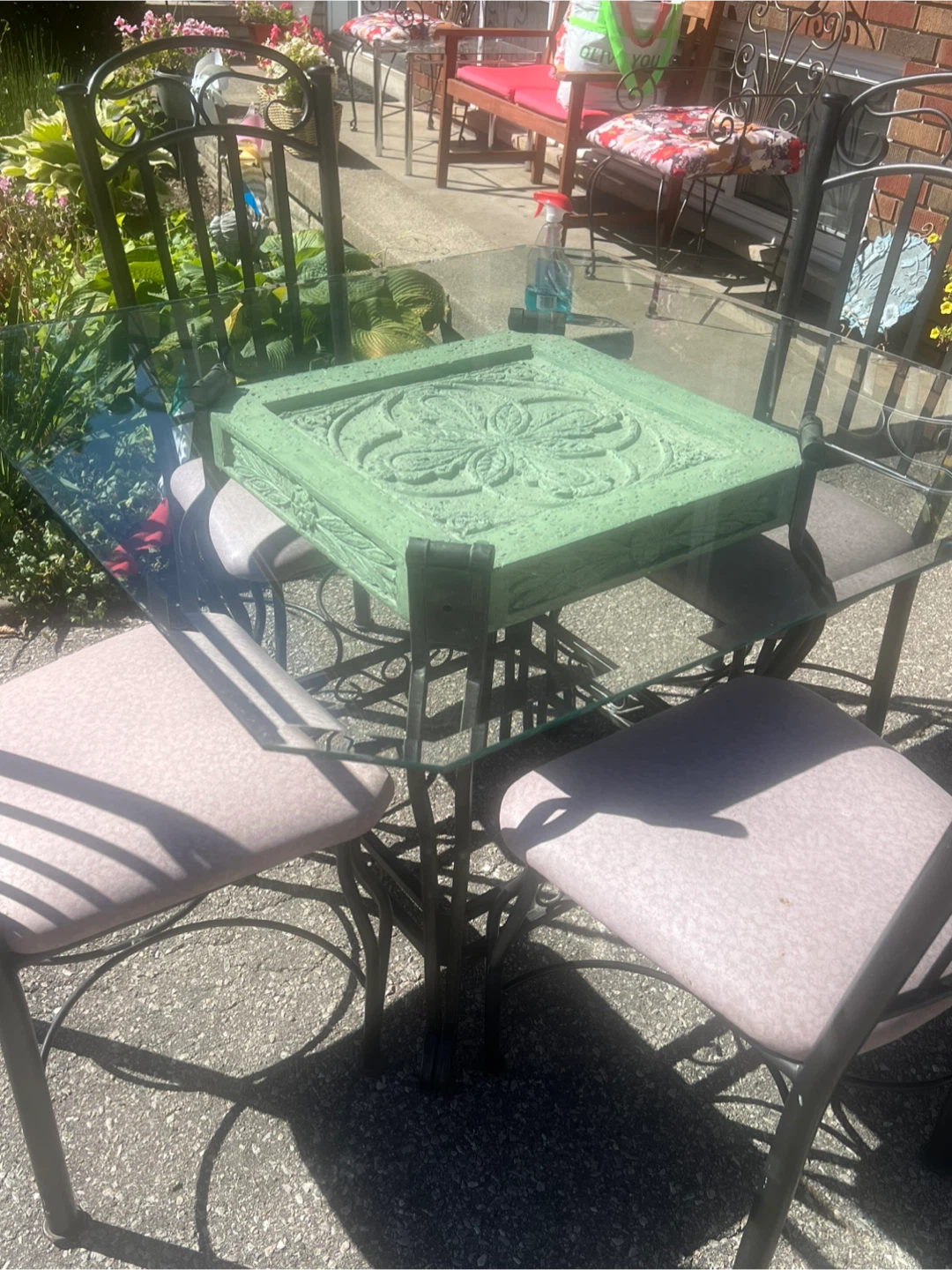 Metal Bistro Table and Chair Set - photo 2