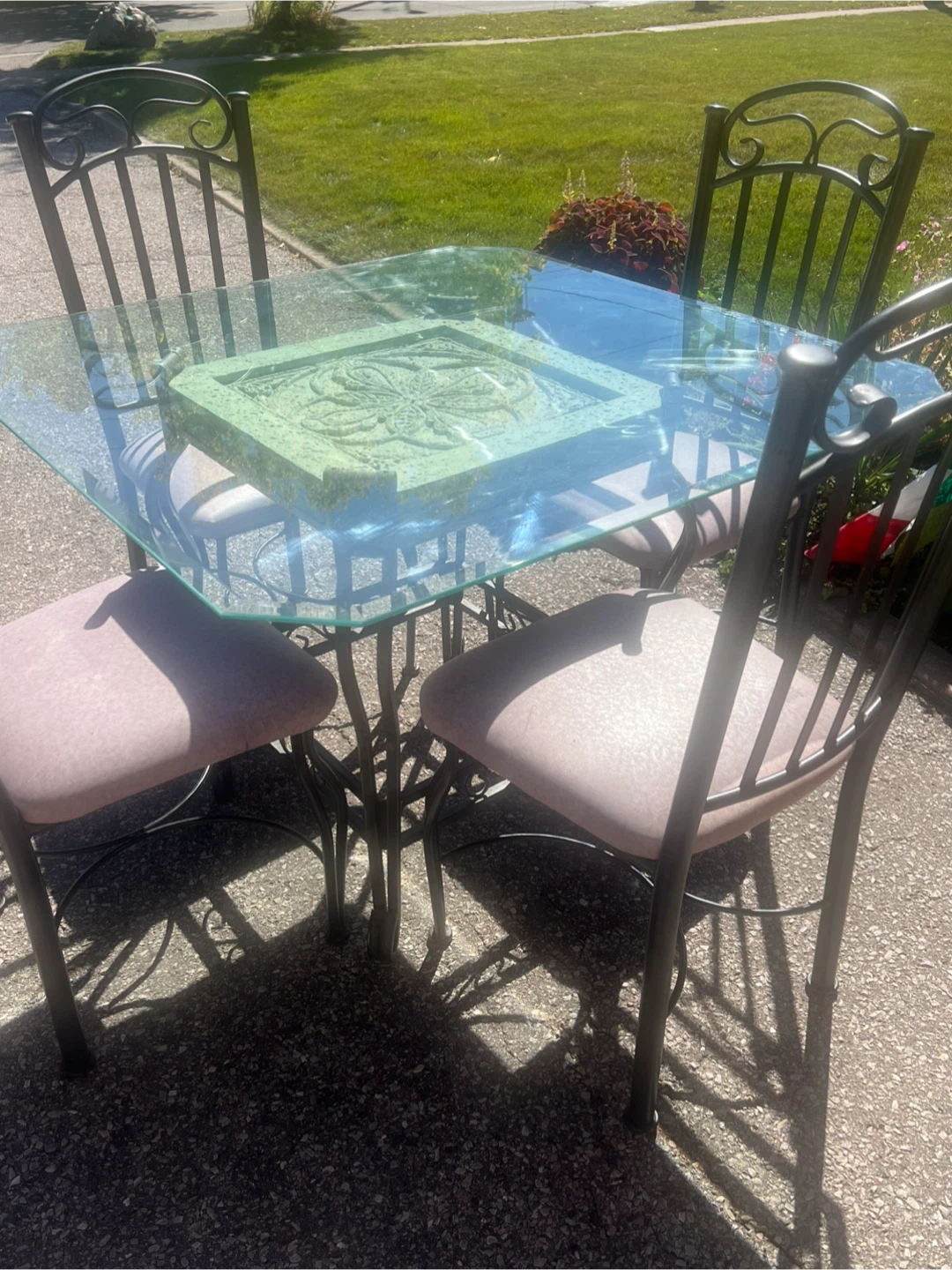 Metal Bistro Table and Chair Set - photo 3