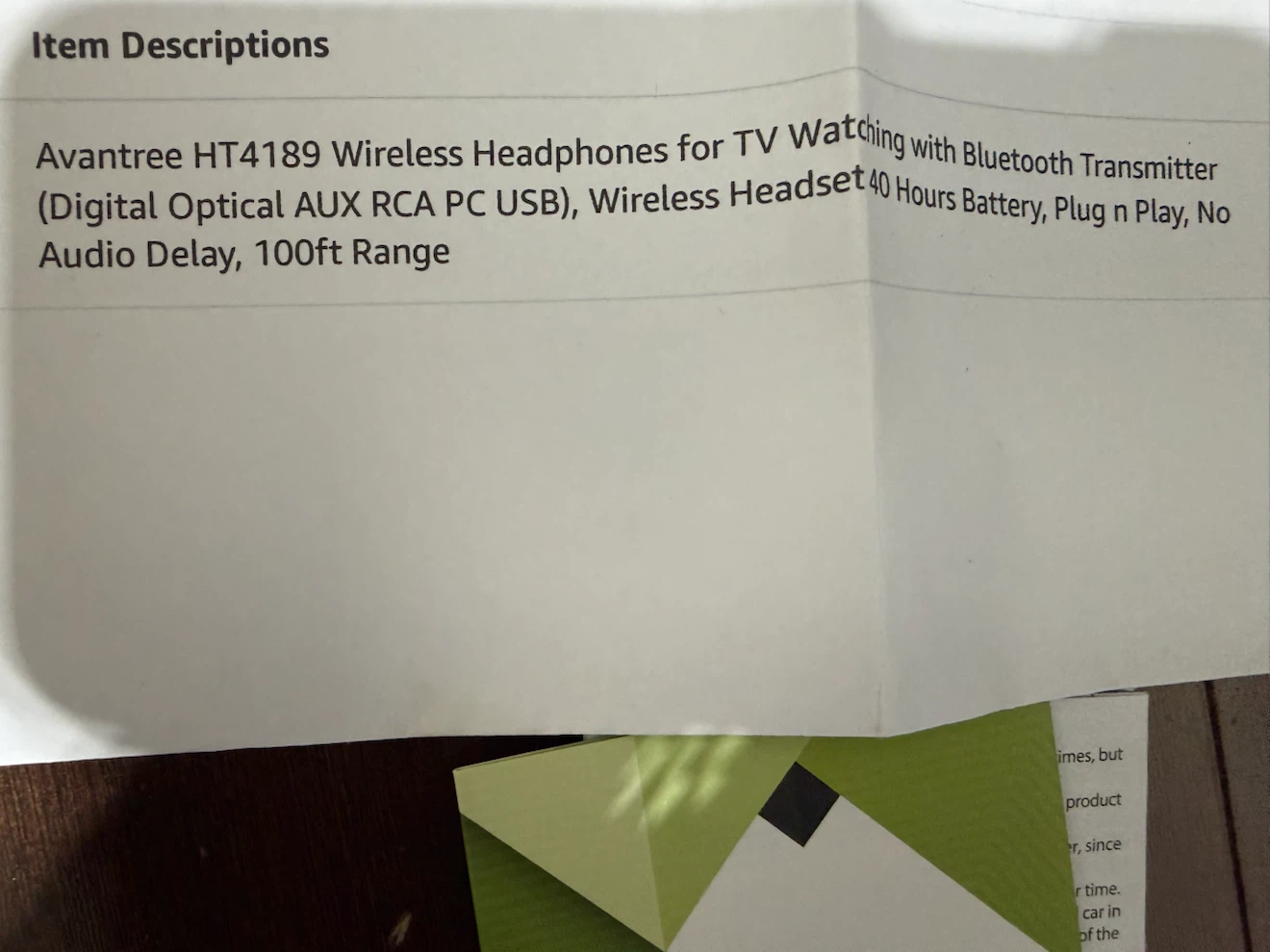 Avantree HT4189 Wireless Headphones for TV - photo 4