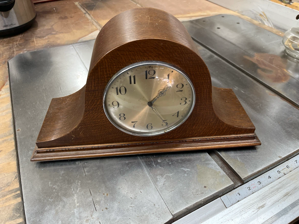 Vintage Wooden Mantel Clock