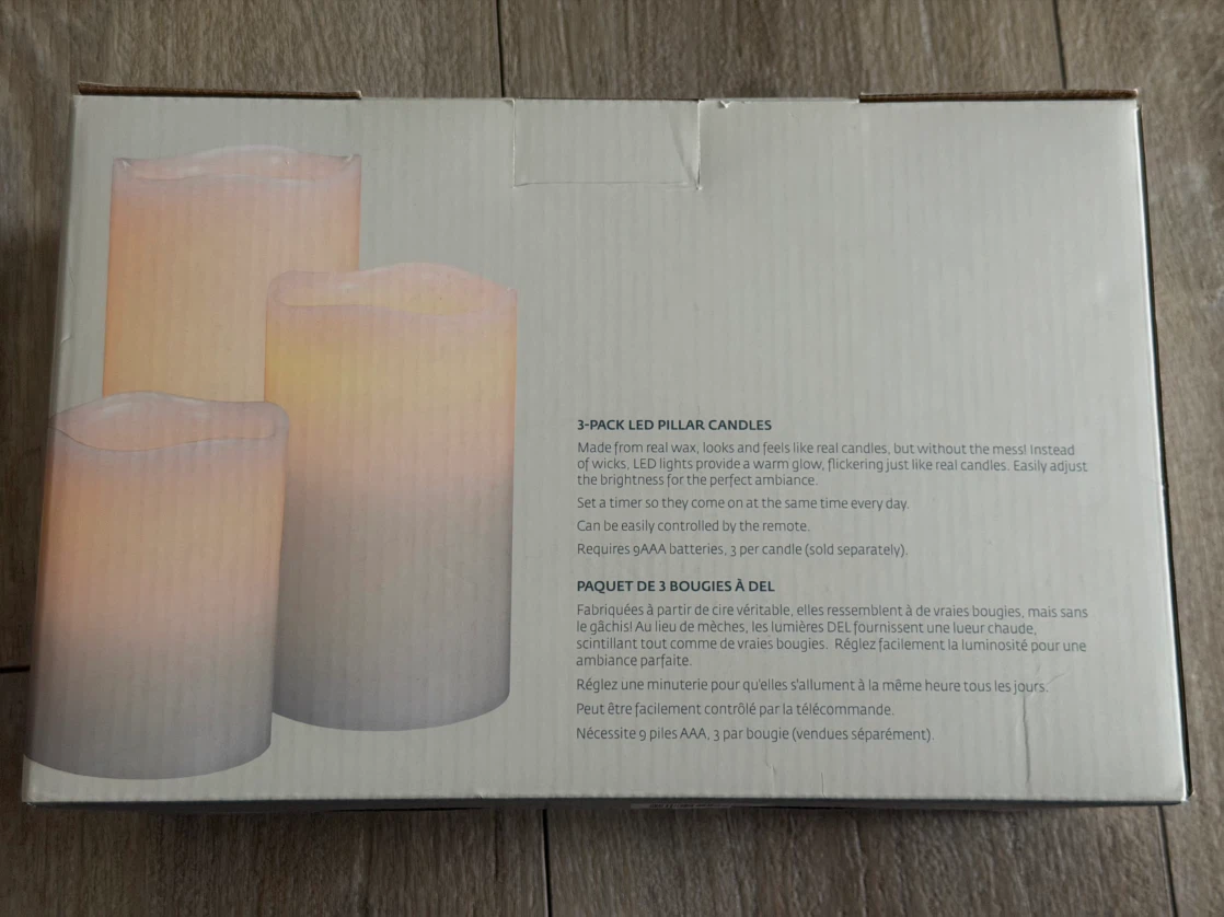 3-Pack LED Pillar Candles - photo 4