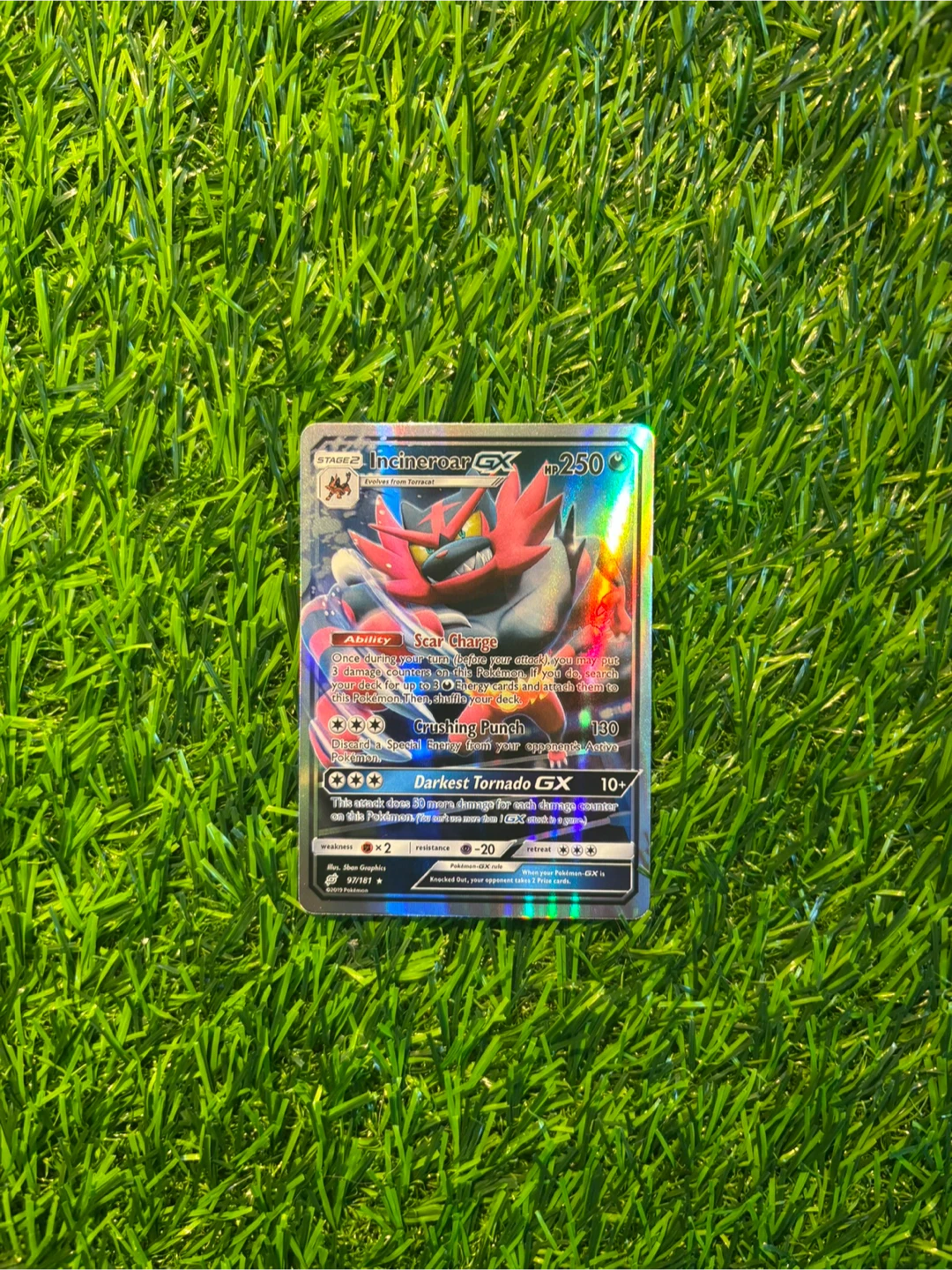 Incineroar GX Pokemon Card 97/181