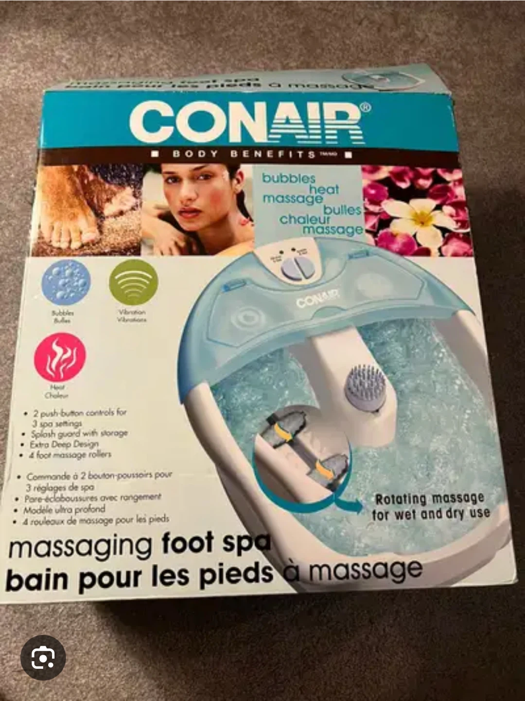 Conair Body Benefits Massaging Foot Spa
