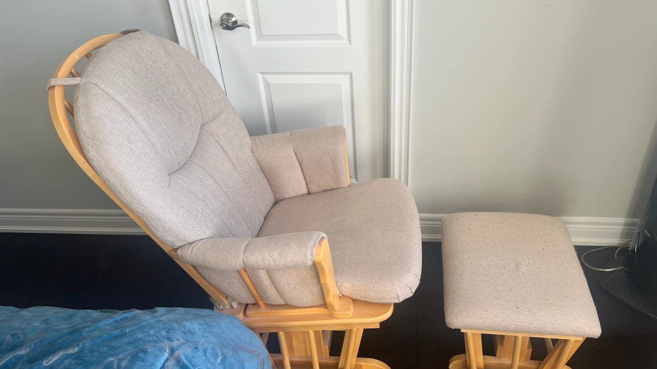 Glider Rocking Chair with Ottoman