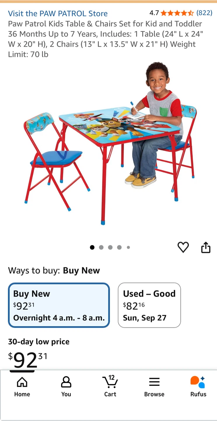 Brand New PAW Patrol Activity Table & 2 Chairs - photo 3