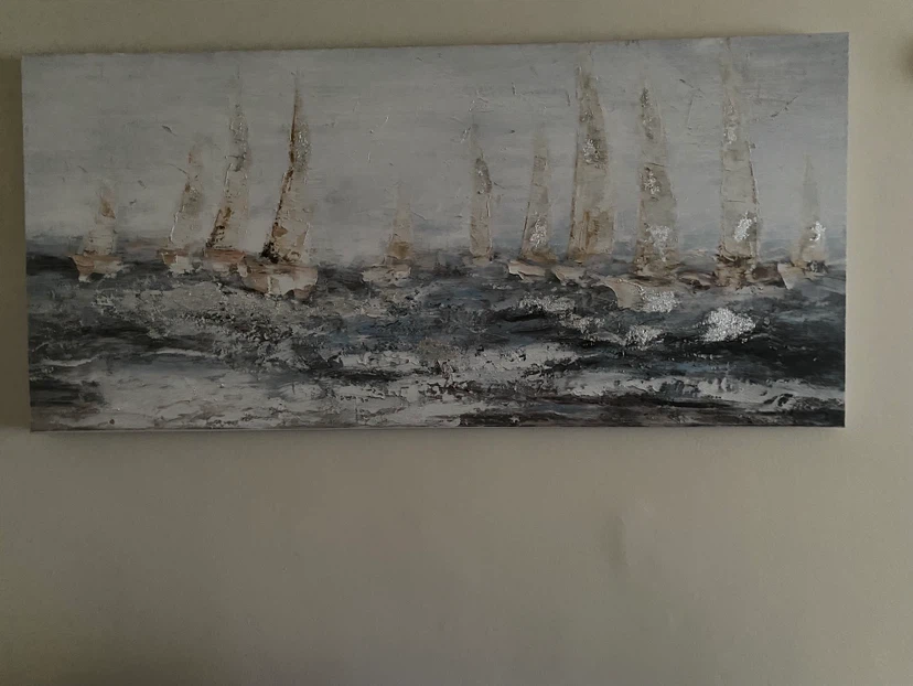Large Sailboat Oil Painting - photo 2