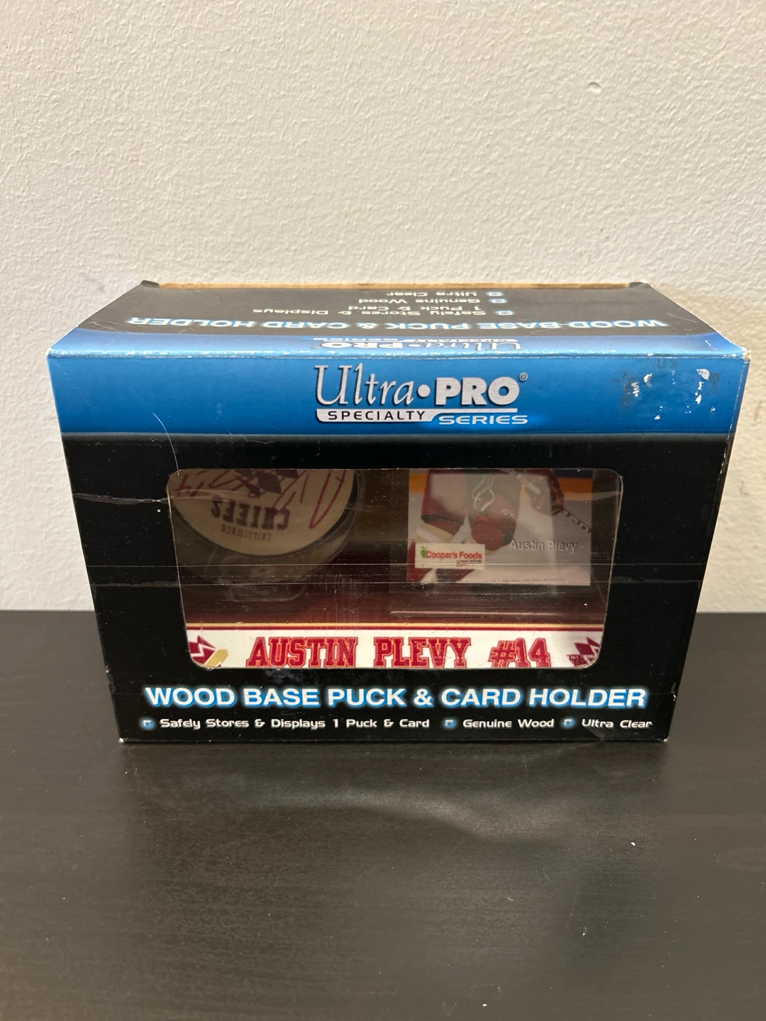 Ultra-PRO Wood Base Hockey Puck and Card Holder