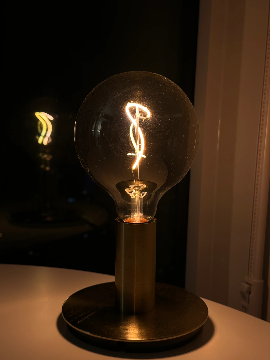 Ikea Modern Gold Table Lamp with Edison Bulb