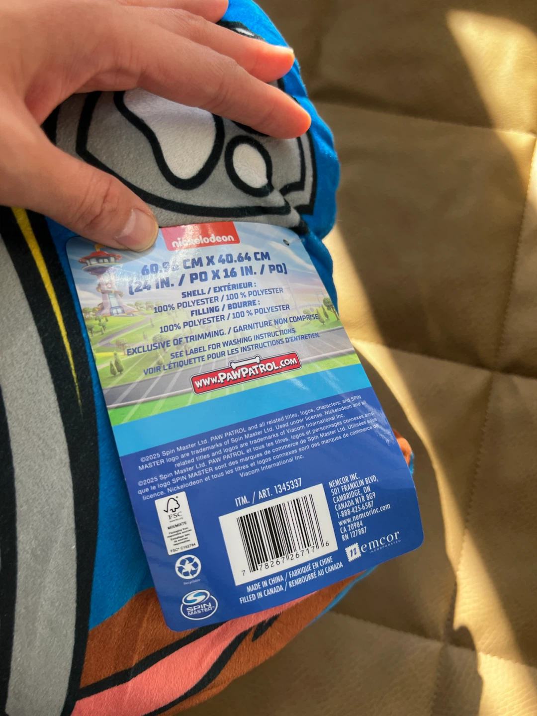 Brand New PAW Patrol Chase Character Pillow - photo 4