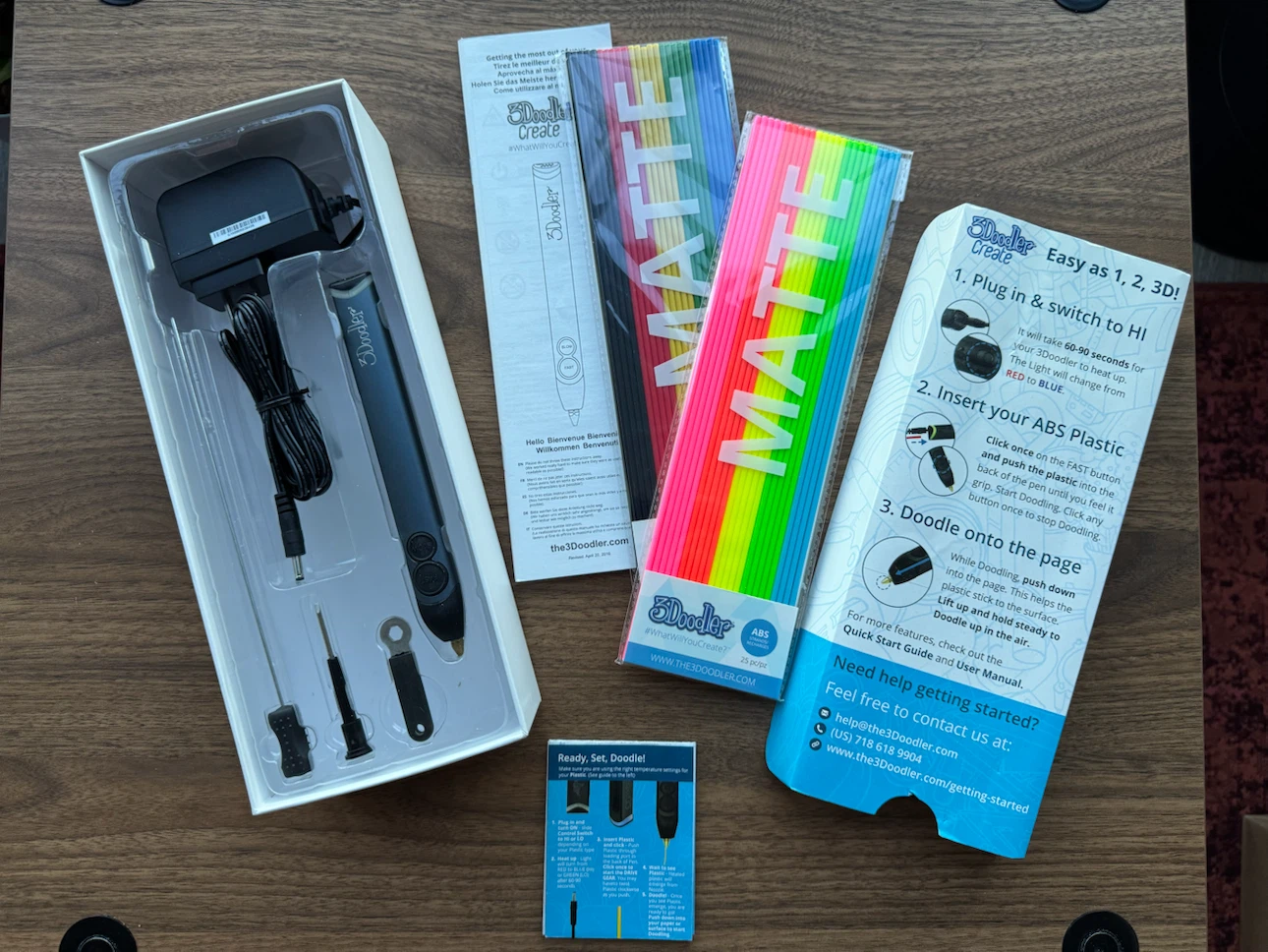 NEW 3Doodler Create 3D Printing Pen + ABS Refills