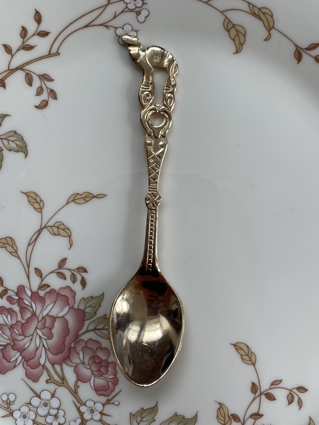 16 Vintage Gold Plated Camel Tea Spoons - photo 4