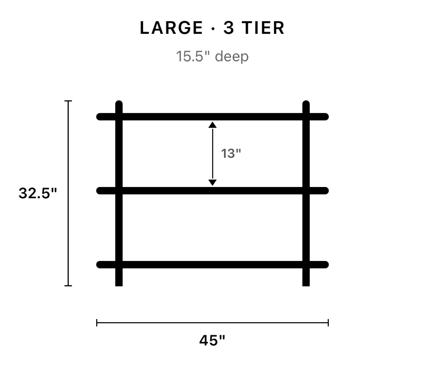 unfnshed Large 3-Tier Wooden Shelving Unit - photo 3