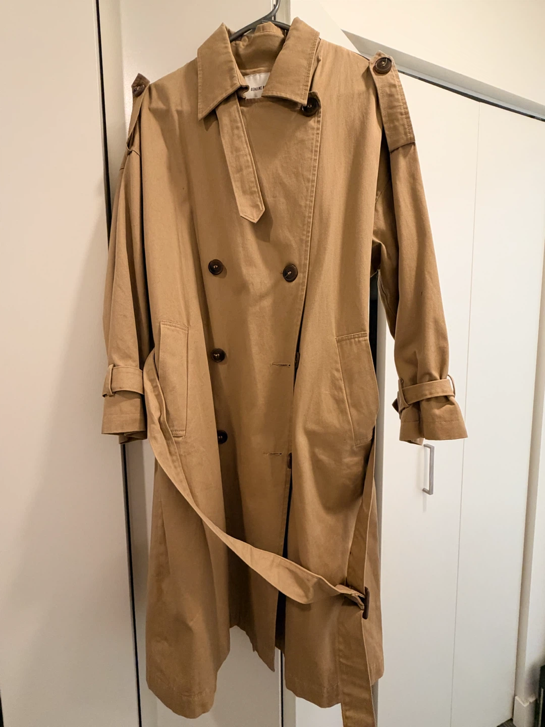 Camel Double-Breasted Trench Coat - New Without Tags - photo 2