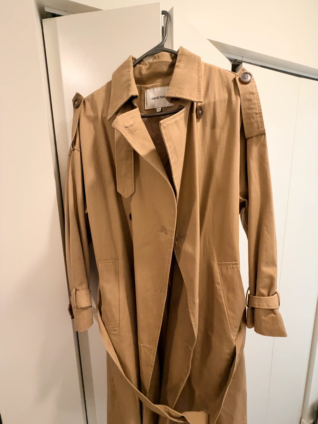 Camel Double-Breasted Trench Coat - New Without Tags - photo 4