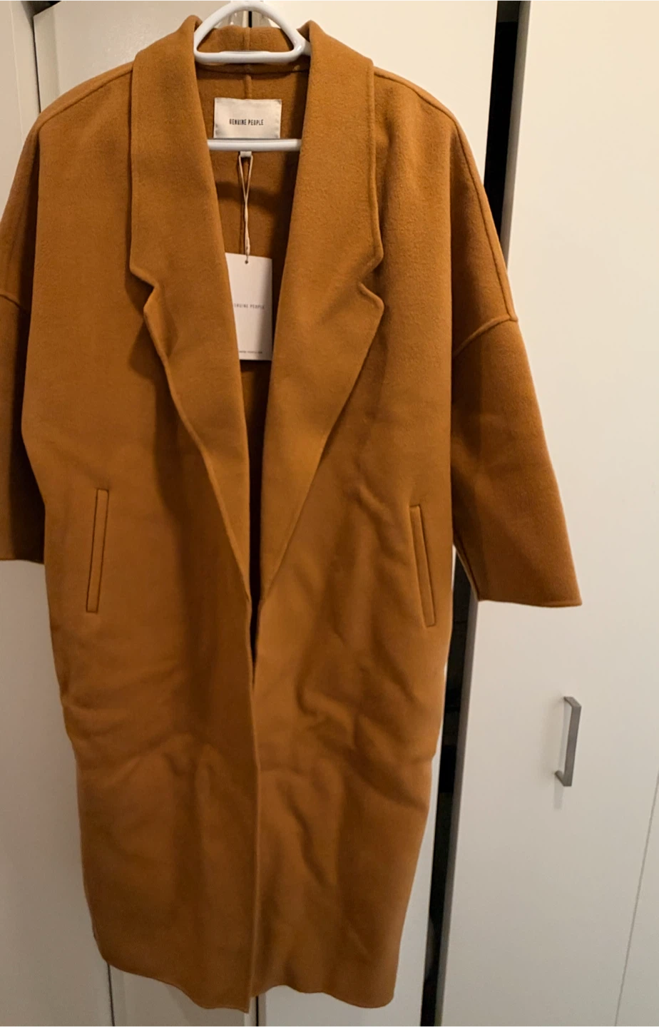 Camel Wool Blend Oversized Coat - New With Tags - Size L
