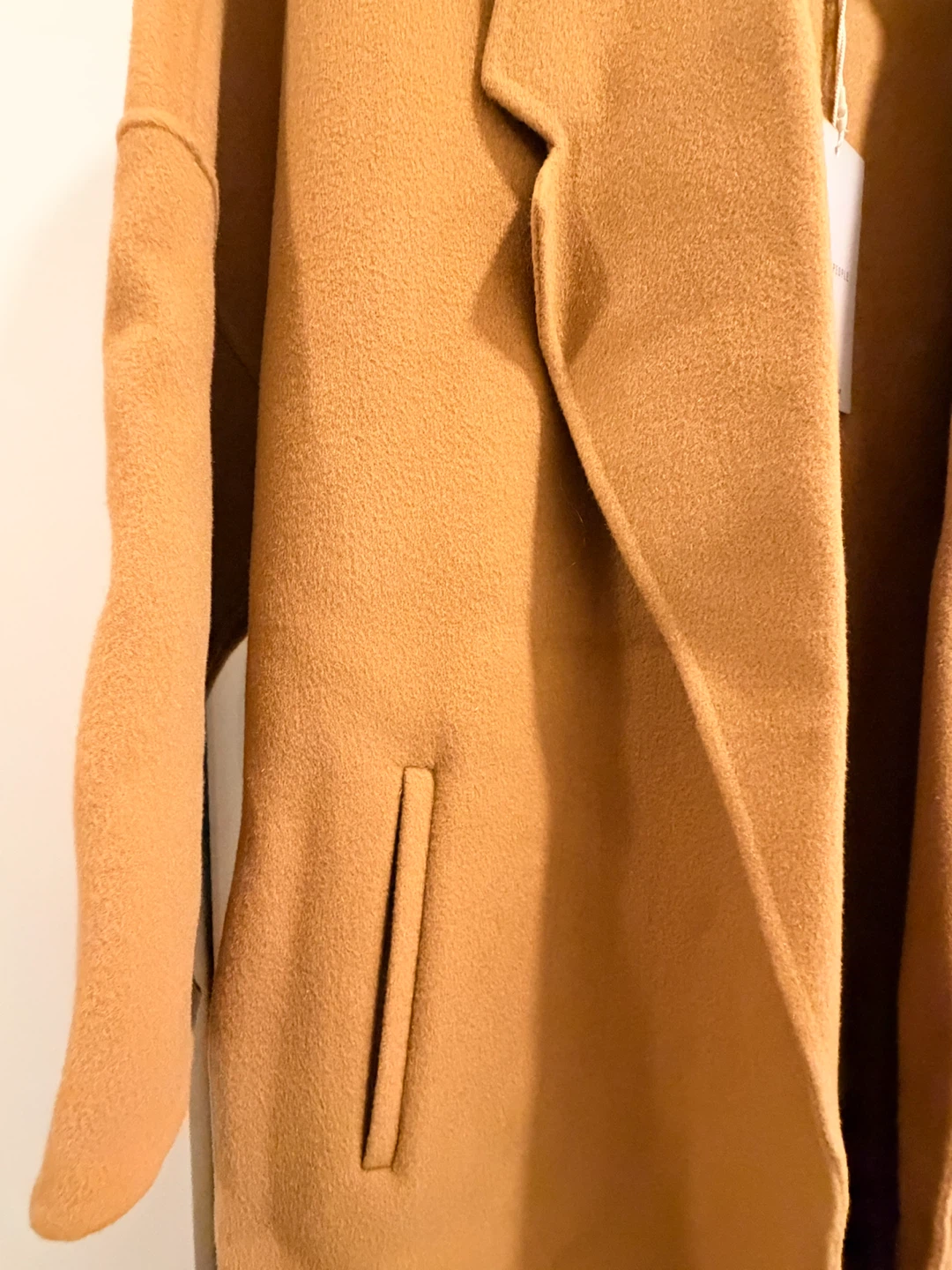 Camel Wool Blend Oversized Coat - New With Tags - Size L - photo 3