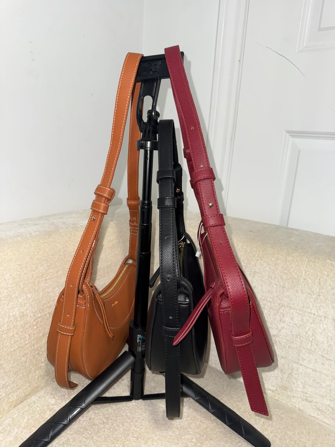 Polenebags. Brown, Burgundy and Black