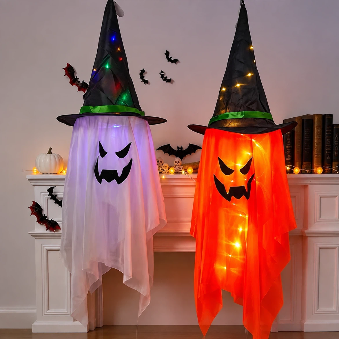 Light-Up Hanging Halloween witch