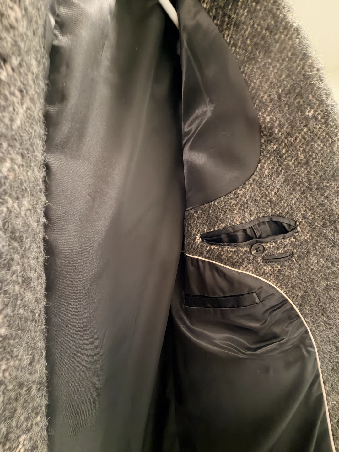 Grey Wool Alpaca Cashmere Blend Long Coat - Size L - photo 4