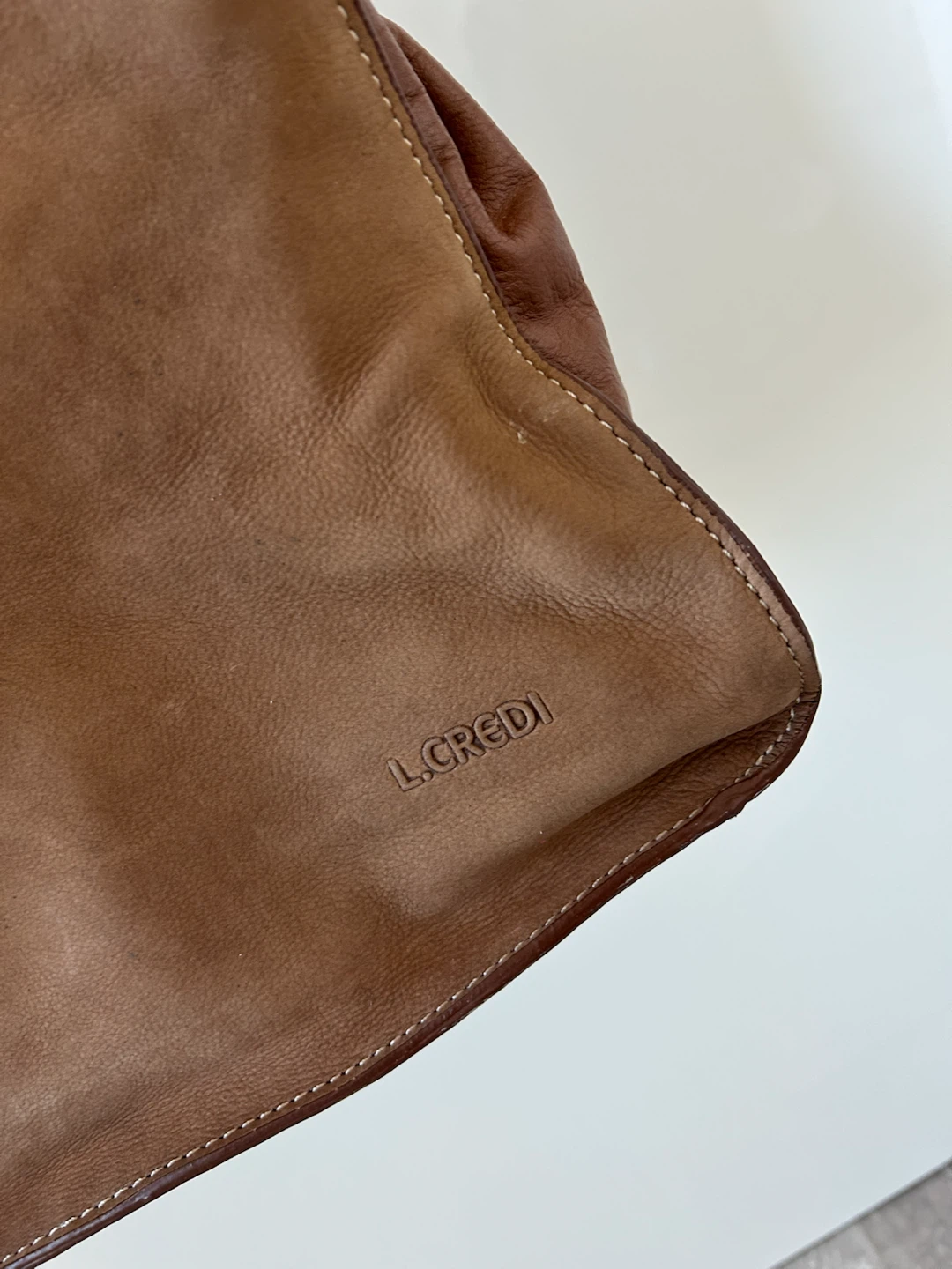 L.CREDI Genuine Leather Brown Handbag - photo 3