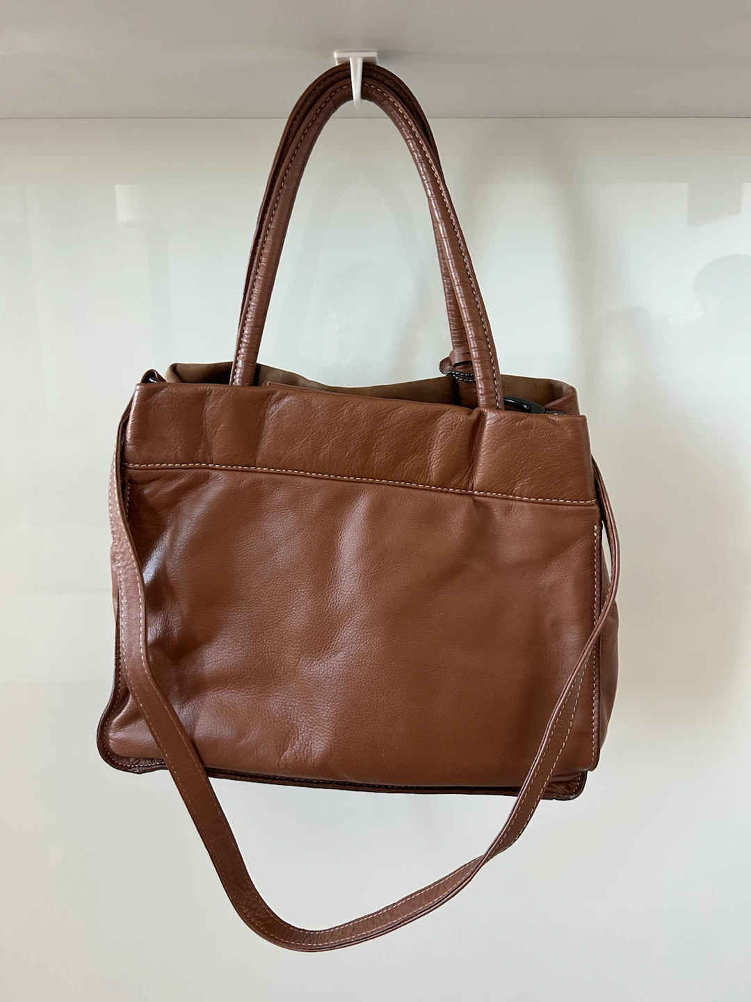 L.CREDI Genuine Leather Brown Handbag - photo 4