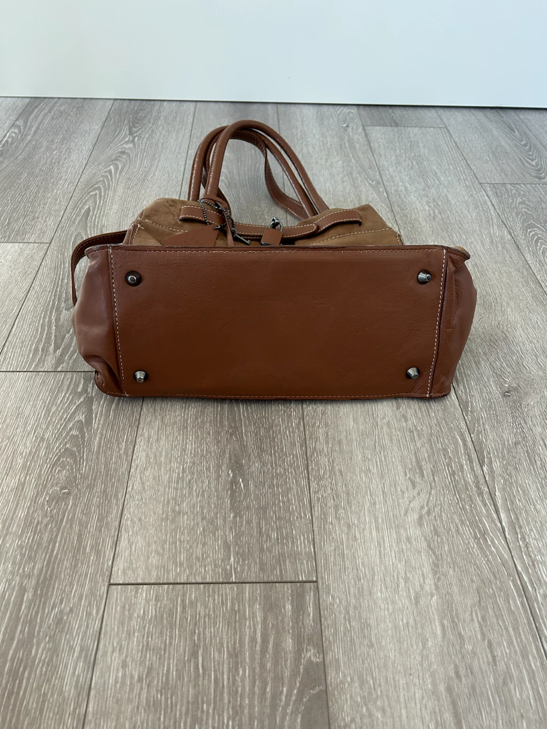L.CREDI Genuine Leather Brown Handbag - photo 5