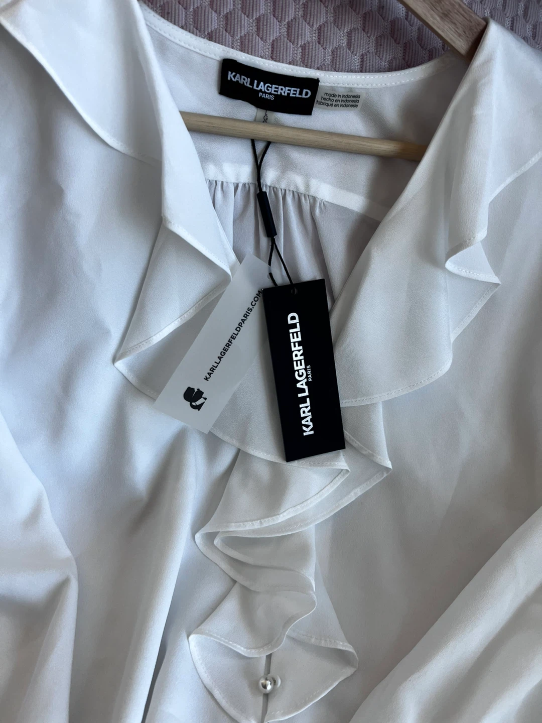 Karl Lagerfeld White Ruffled Blouse - photo 2