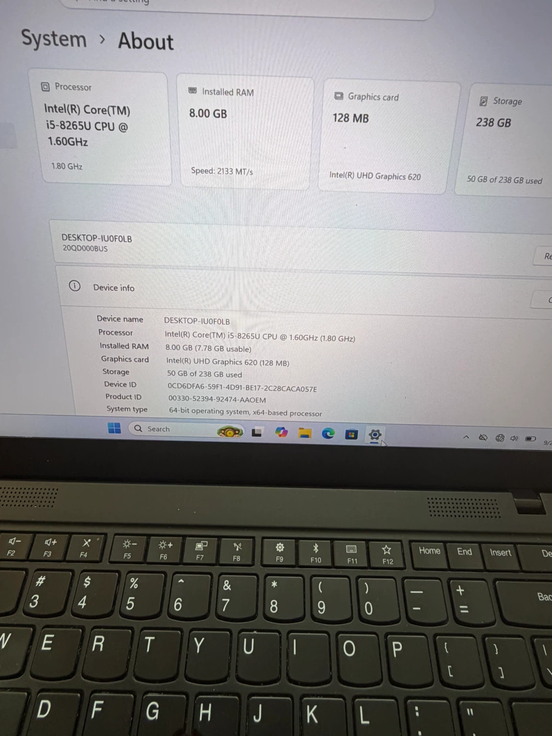 Lenovo X1 Gen 7 8GB RAM 256GB SSD Fully Functional windows 11 - photo 2
