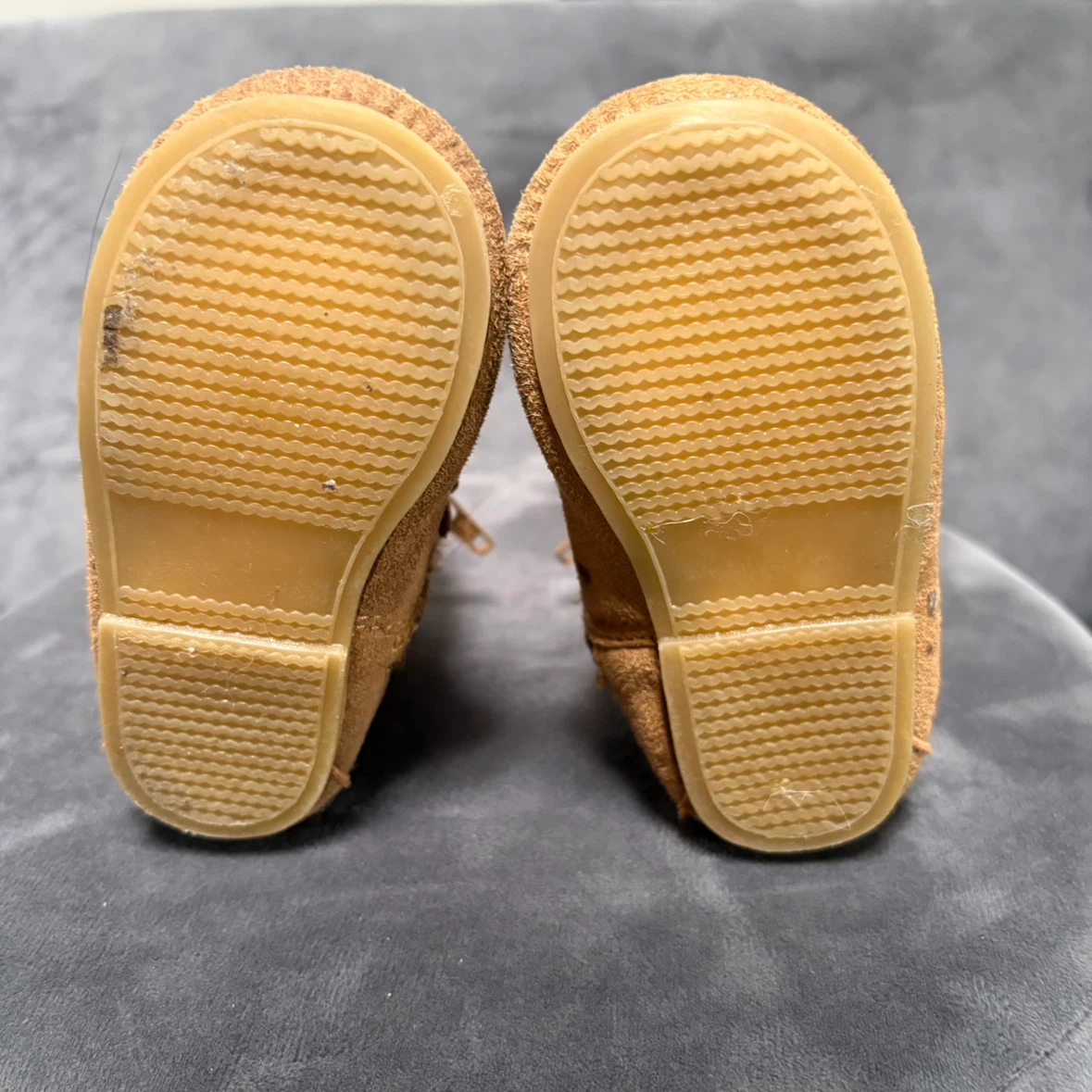 Toddler Brown Fringed Moccasin Boots Size 5 - photo 4