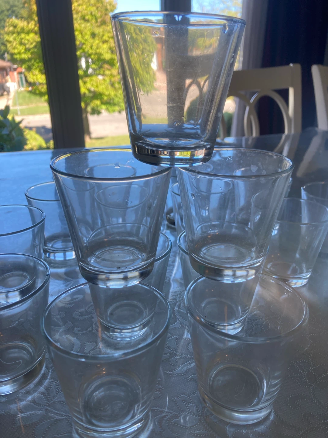 Set of 20 Clear Glass Tumblers