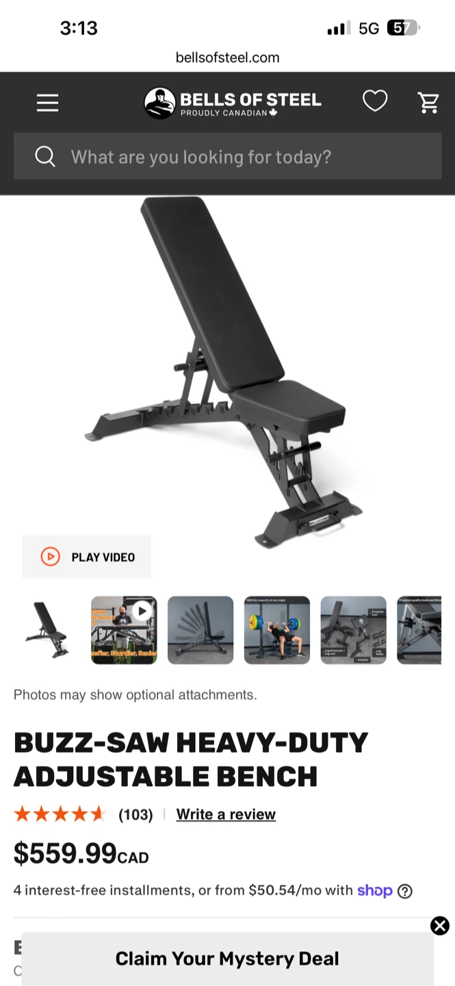 Bells of Steel Buzz-Saw Heavy-Duty Adjustable Bench