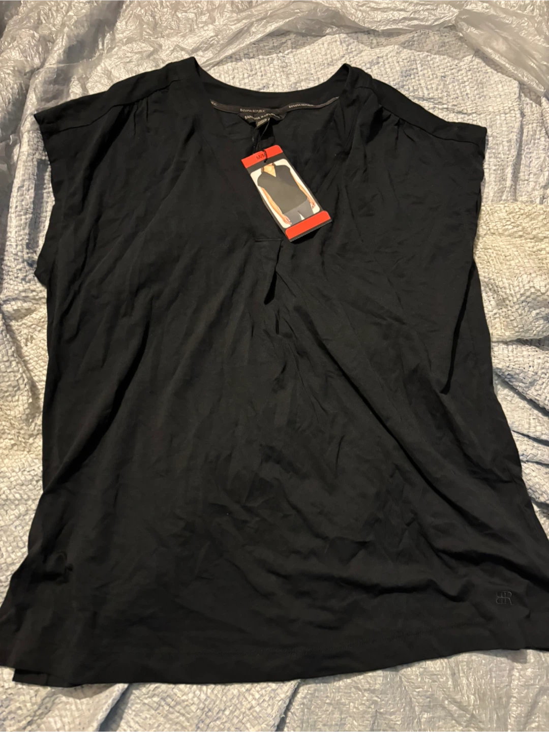 Banana Republic Black V-Neck Top