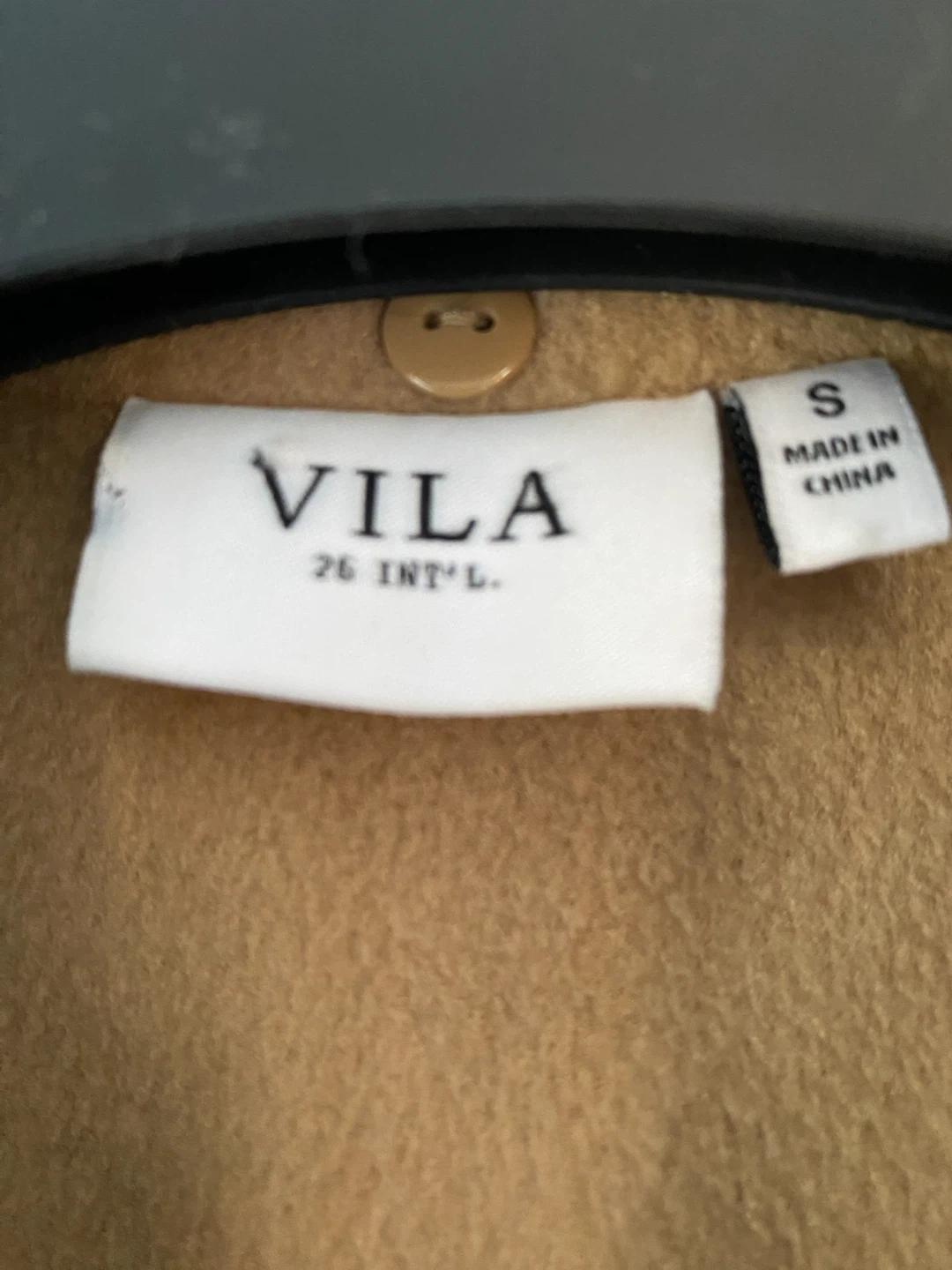 Vila Tan Wool-Blend Coat - photo 2