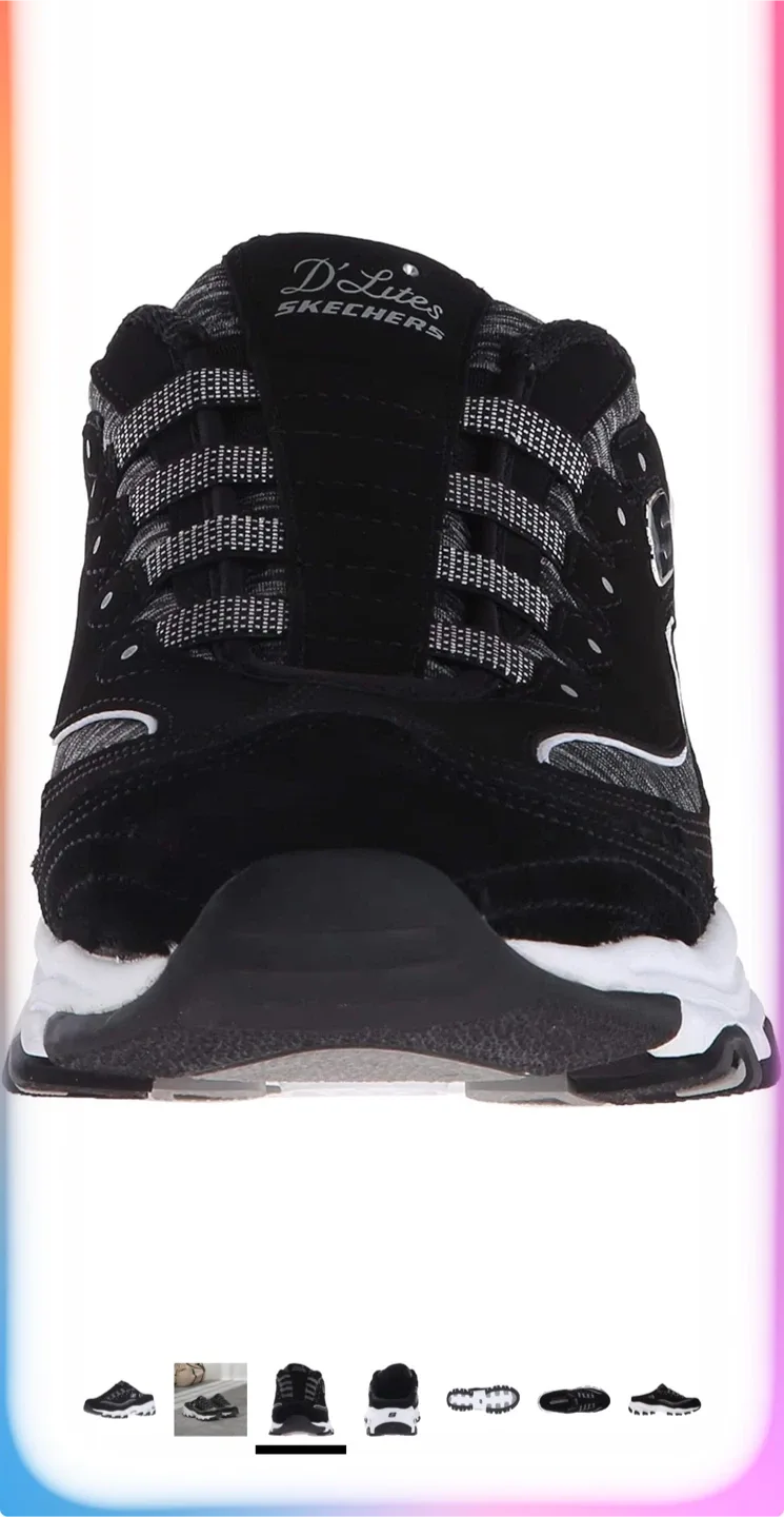 Skechers D'Lites Resilient Black Shoes Size 7.5 - photo 5