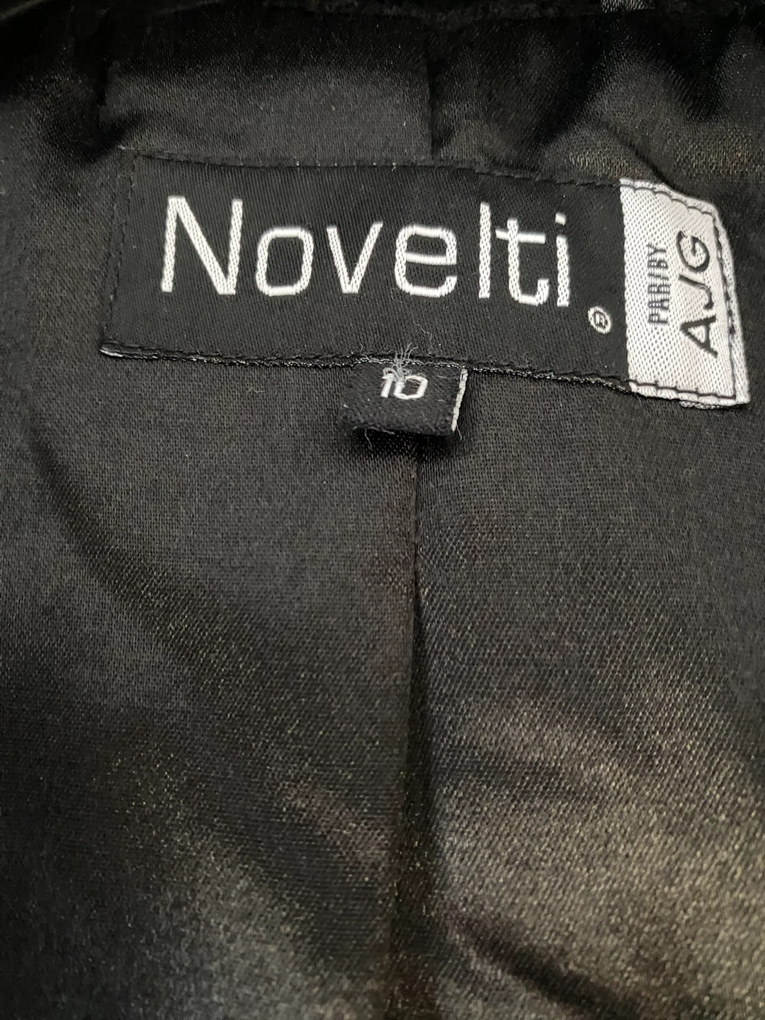 Novelti Black Wool-Blend Coat with Faux Fur Hood - photo 2