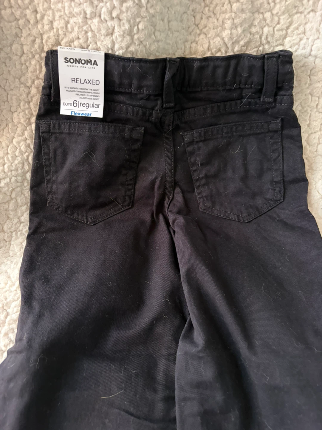 Sonoma Boys Relaxed Fit Jeans Black Size 6 Regular - photo 3
