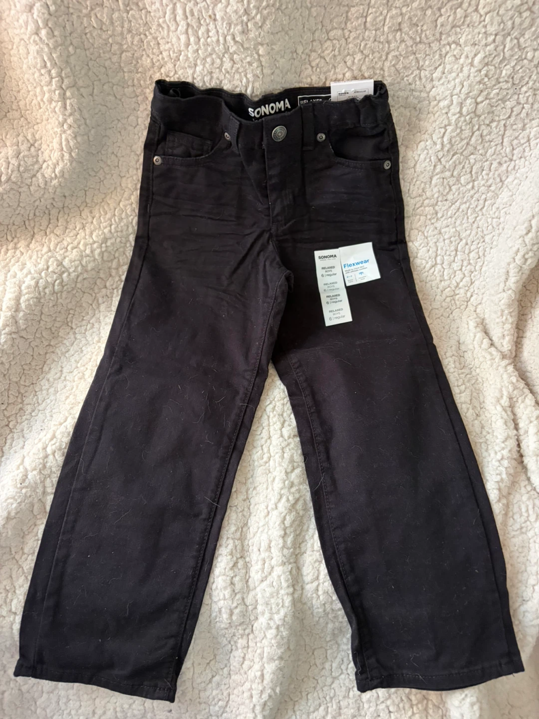 Sonoma Boys Relaxed Fit Jeans Black Size 6 Regular