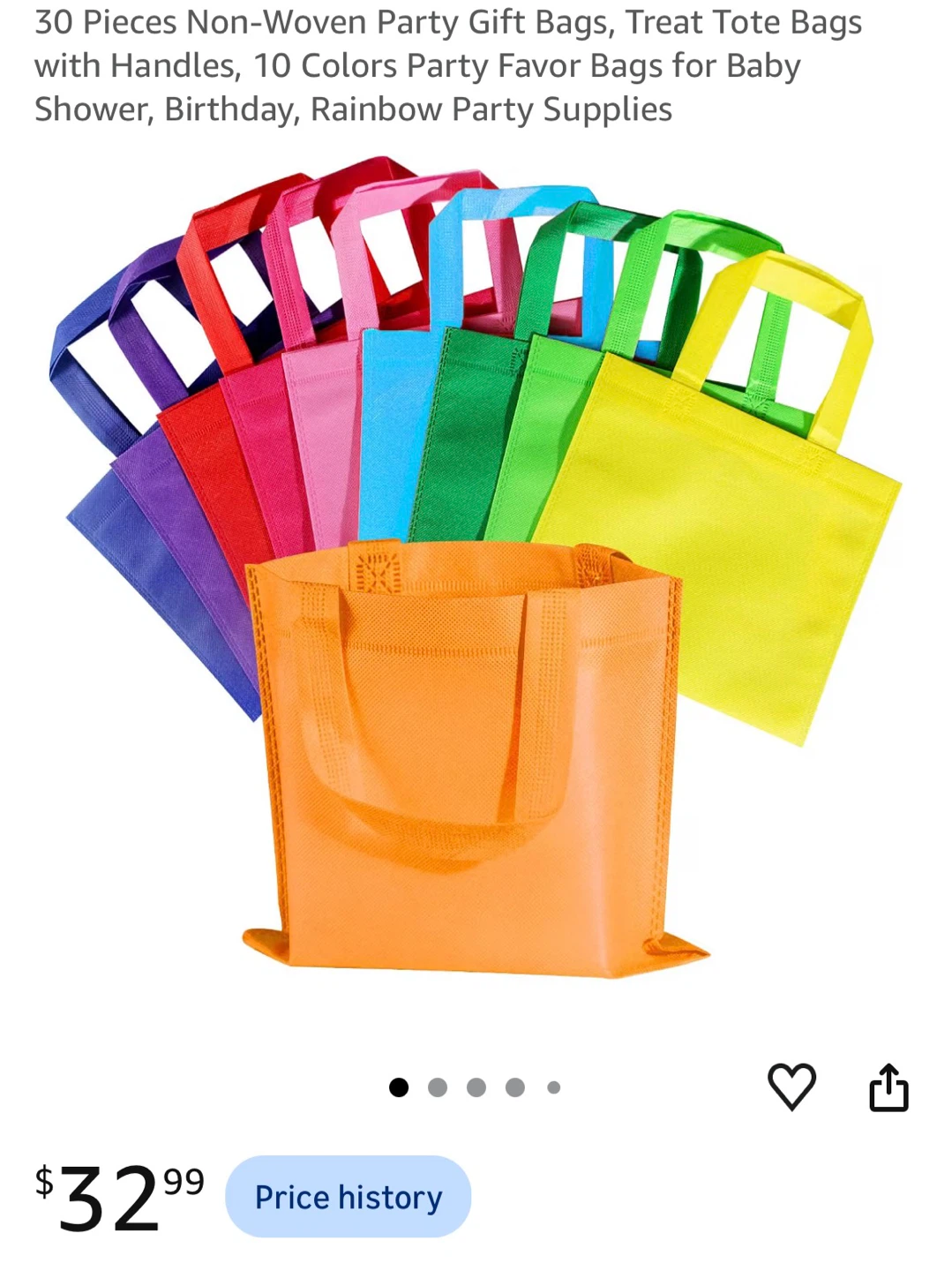 30 Non-Woven Party Gift Bags