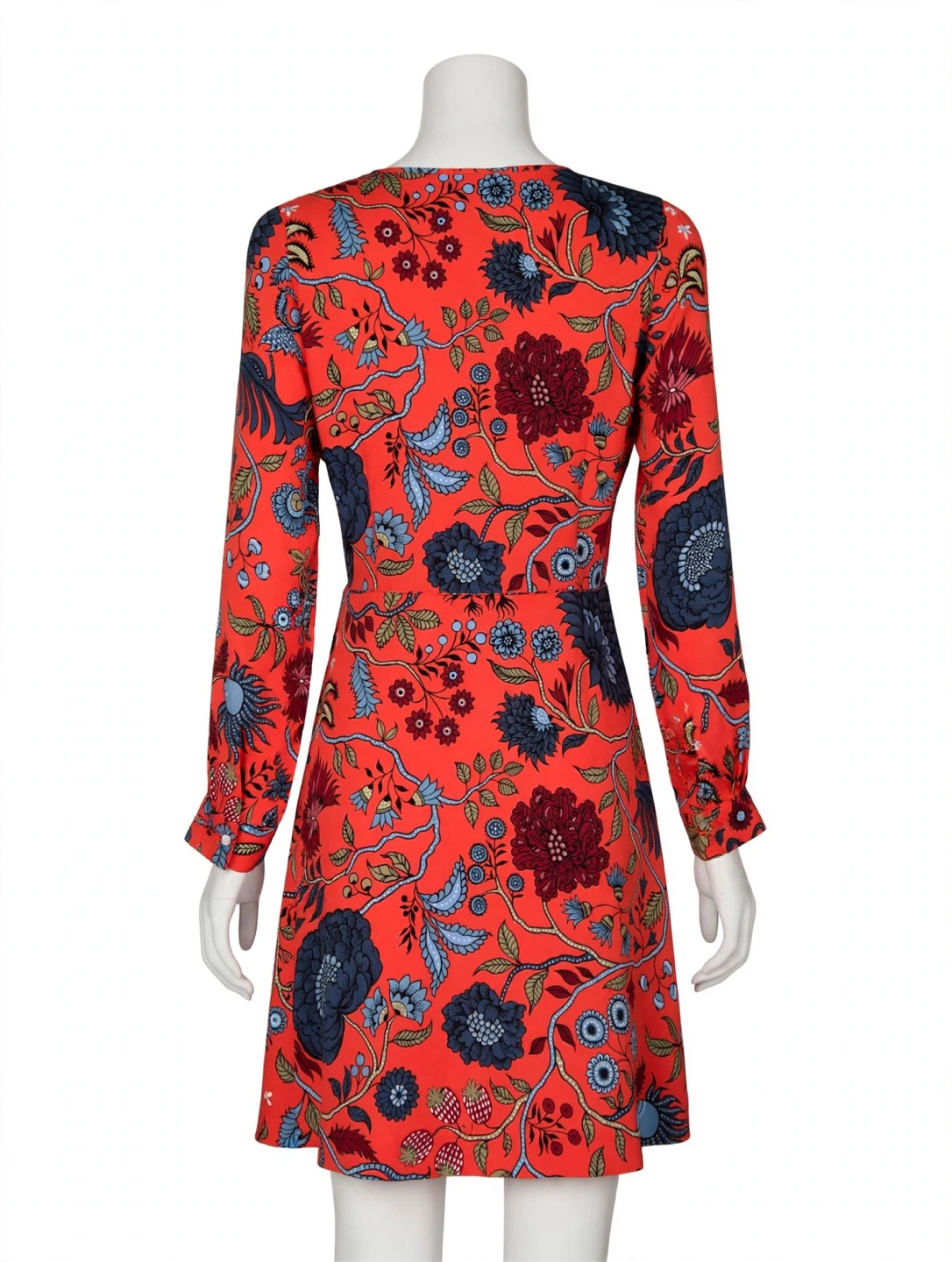 Ann Taylor Loft Red Floral Long Sleeve Dress - photo 2