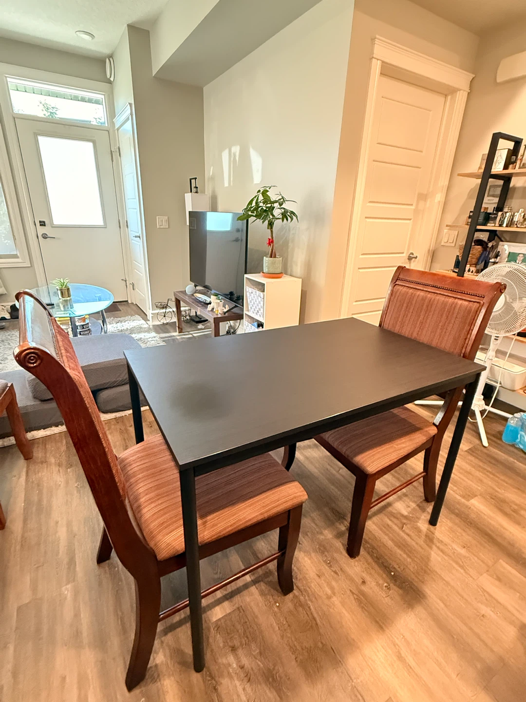 Dining table set with four chairs
