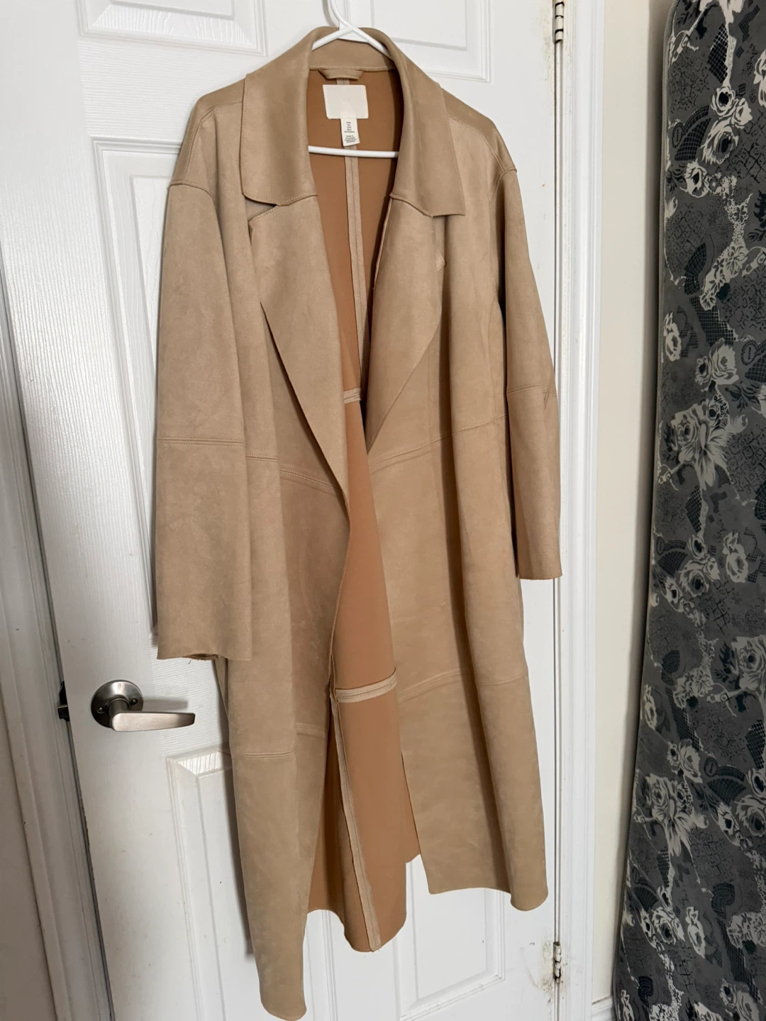 H&M Tan Suede-Look Trench Coat - photo 2