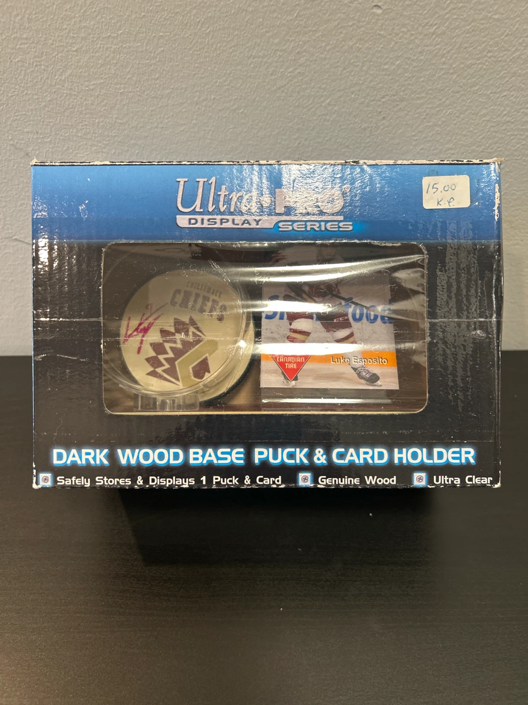 Ultra PRO Dark Wood Puck and Card Holder