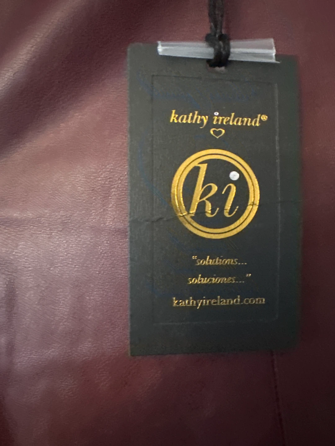 Kathy Ireland Faux Leather Pants Burgundy - photo 5