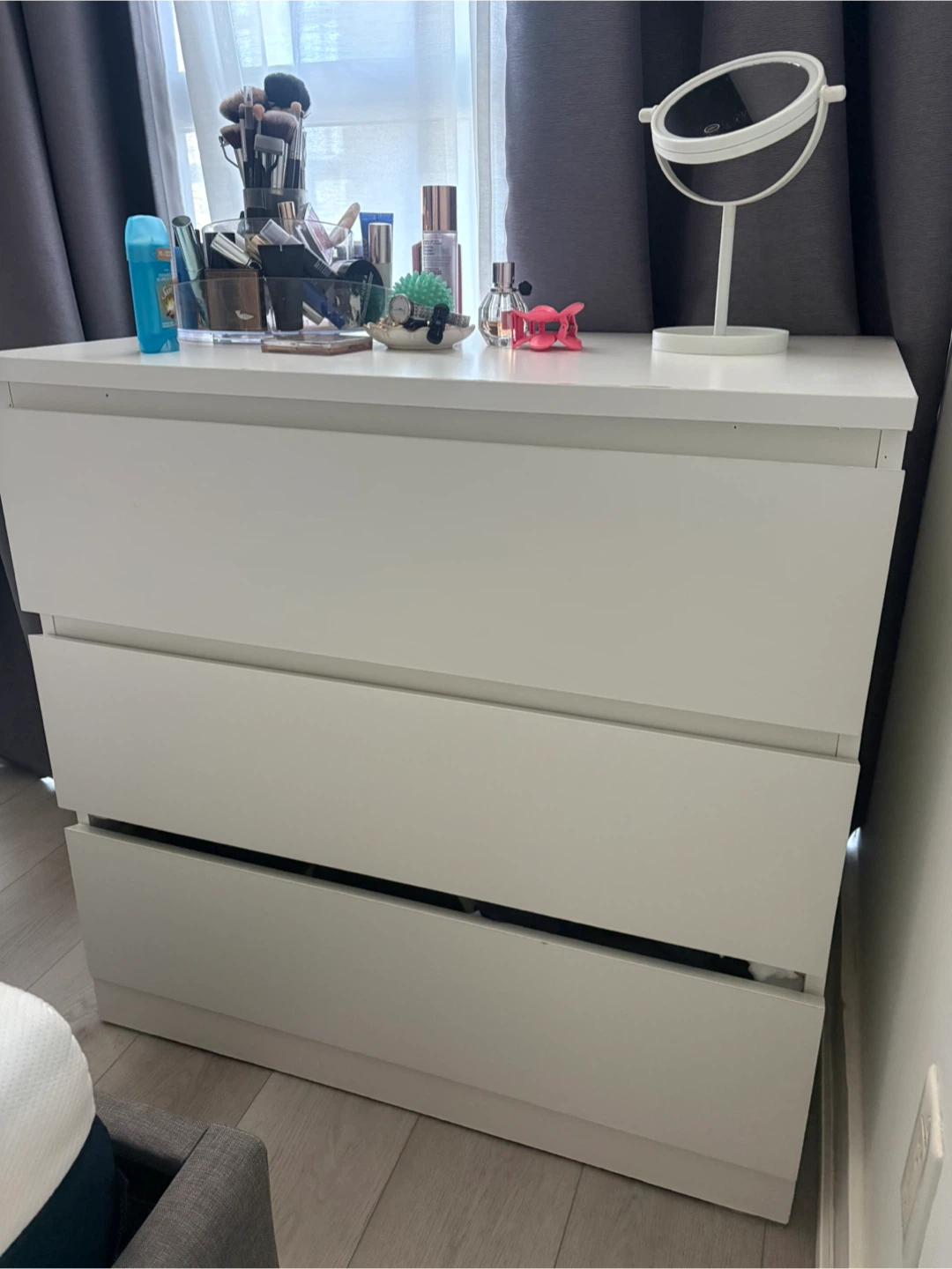 IKEA Malm 3-Drawer Chest White