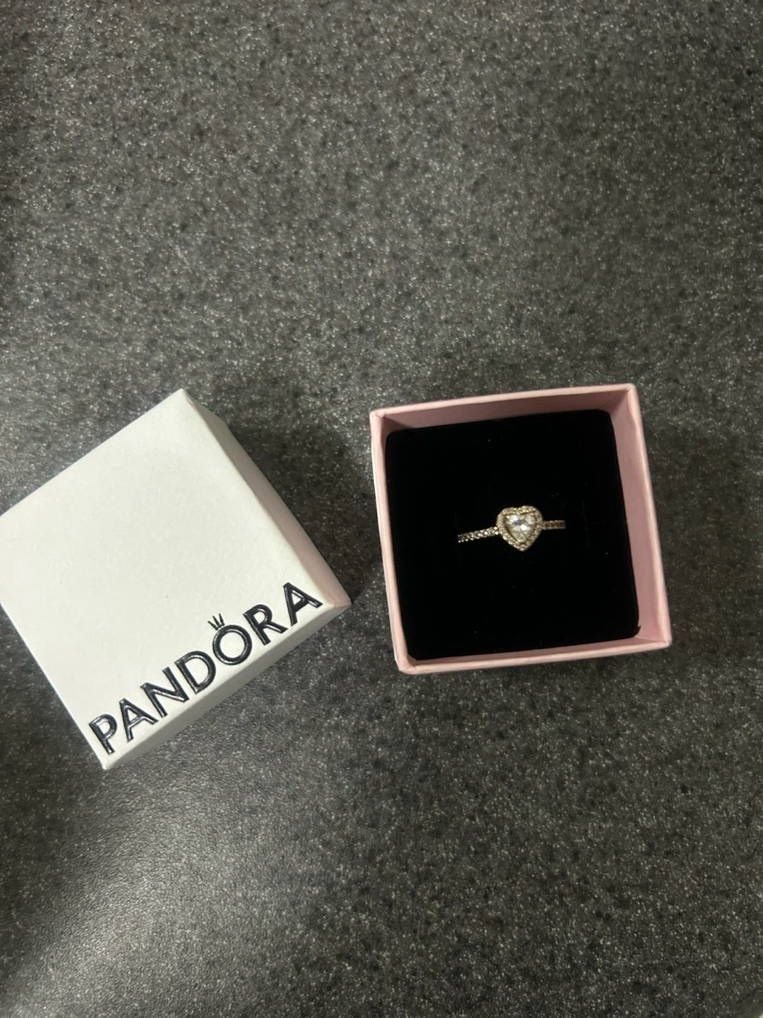 Pandora Sparkling Elevated Heart Ring 💗 | Original Box | [Size]