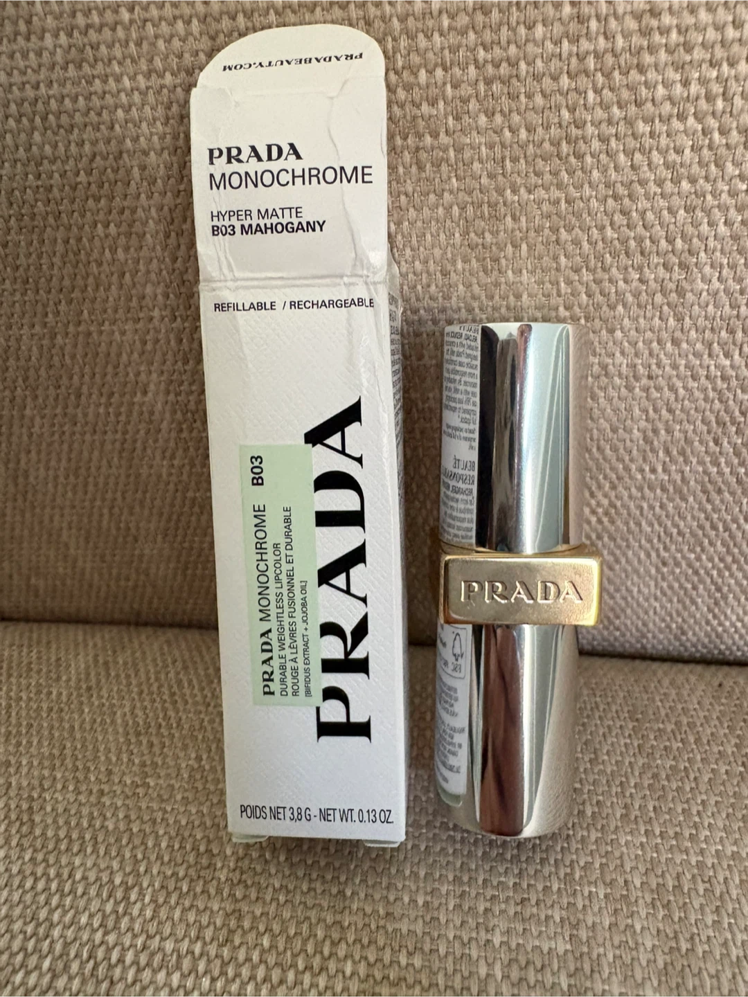 Prada Monochrome Hyper Matte Lipstick B03 Mahogany - photo 3
