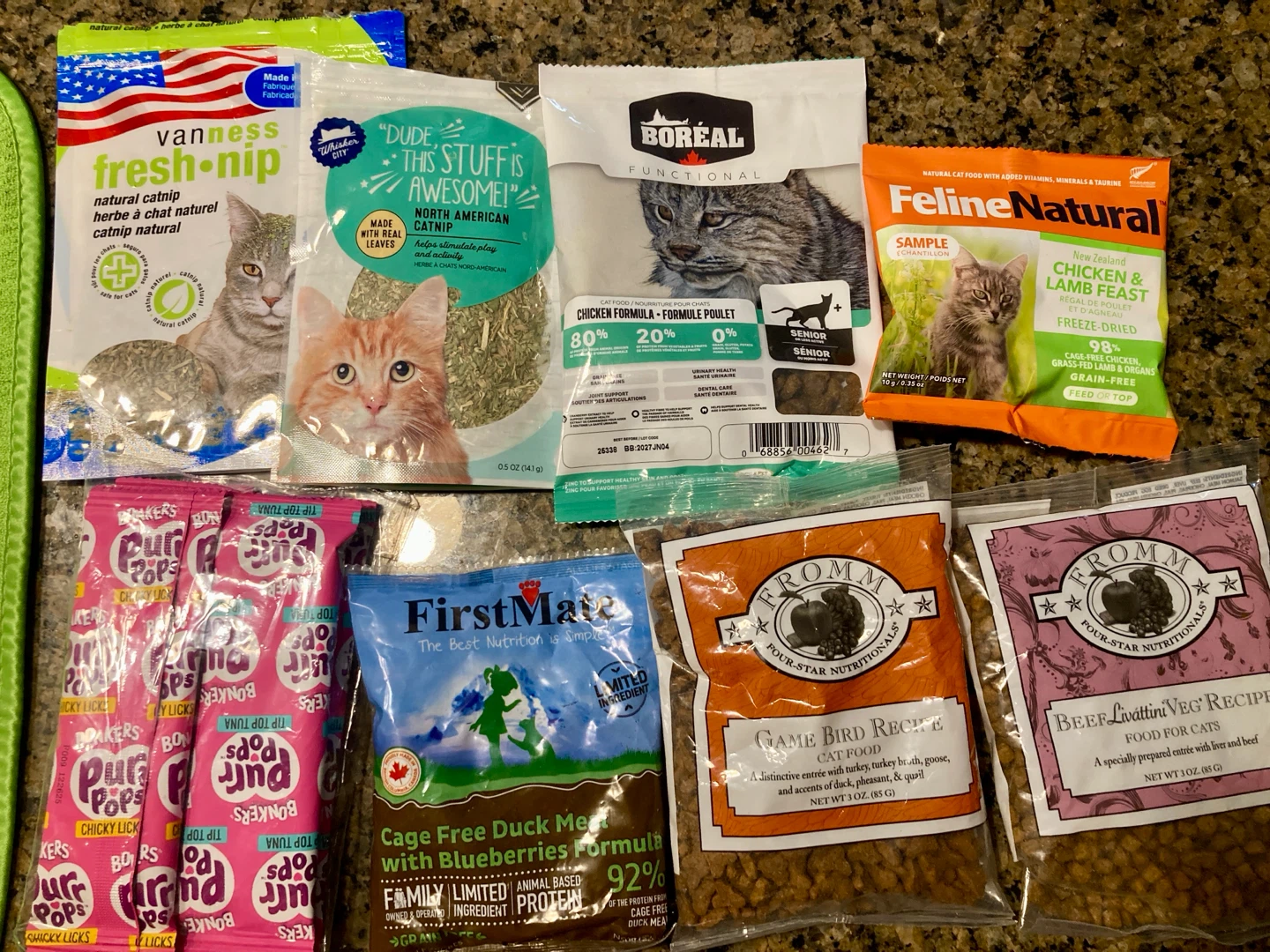 Cat food/treats/catnip