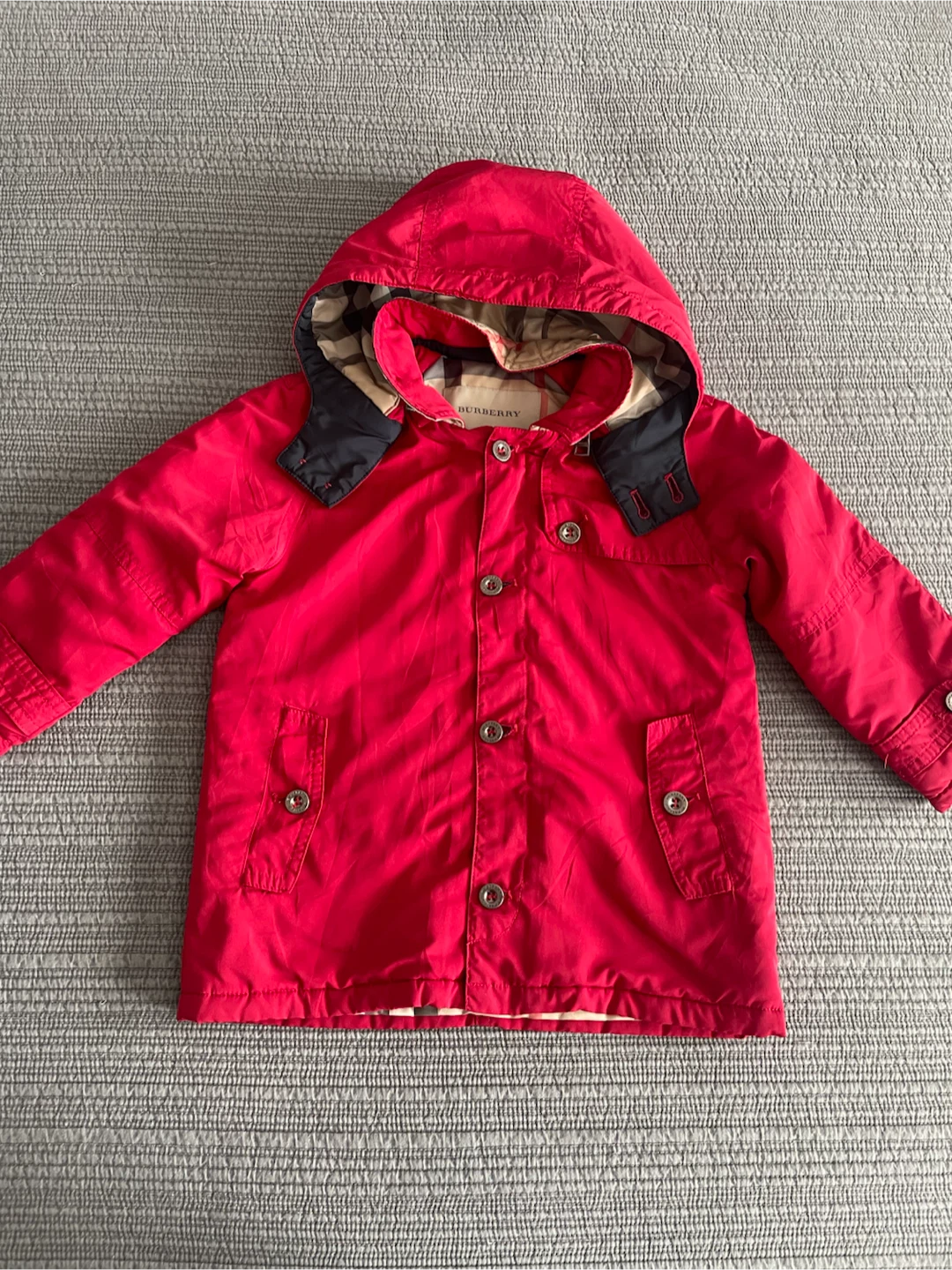 Burberry Red Kids Hooded Jacket