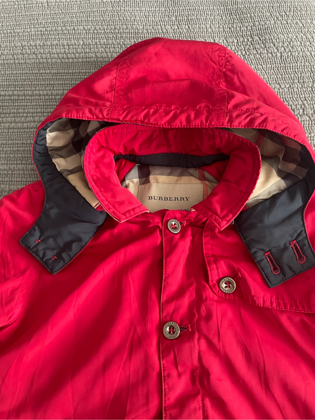 Burberry Red Kids Hooded Jacket - photo 3