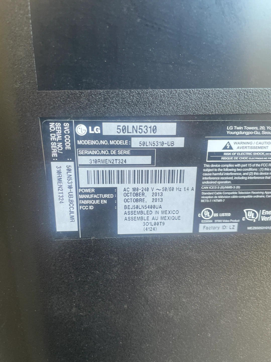 LG 50-inch 50LN5310 LED Television